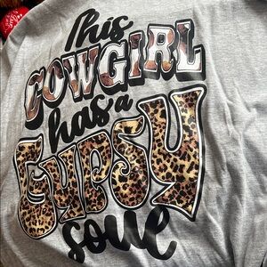 Gildan Gray Cowgirl Gypsy Soul Tee